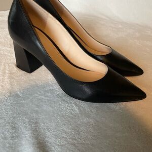 Elegant Black Block Heel Pumps